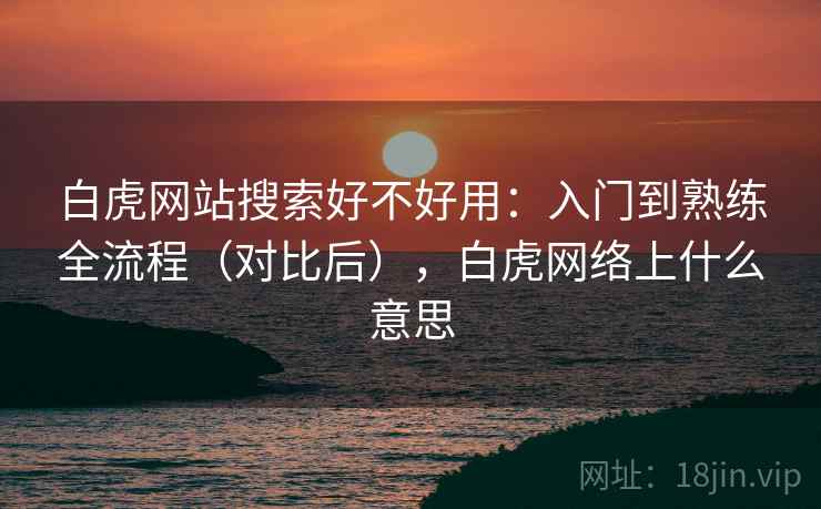 白虎网站搜索好不好用：入门到熟练全流程（对比后），白虎网络上什么意思