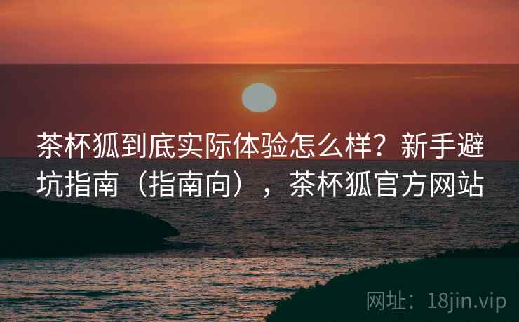 茶杯狐到底实际体验怎么样?新手避坑指南(指南向),茶杯狐官方网站 茶杯狐到底实际体验怎么样?新手避坑指南(指南向),茶杯狐官方网站